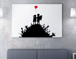 Wallity Lienzo Decorativo Banksy 70 x 100 cm